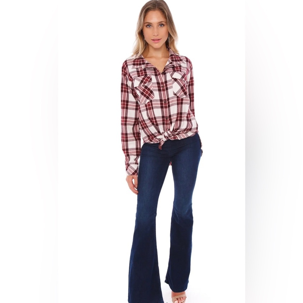 Anthropology Sanctuary Boyfriend For Life Renegade Plaid Long Sleeve Shi… - Picture 3 of 13